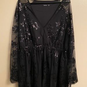 Black sequin dress